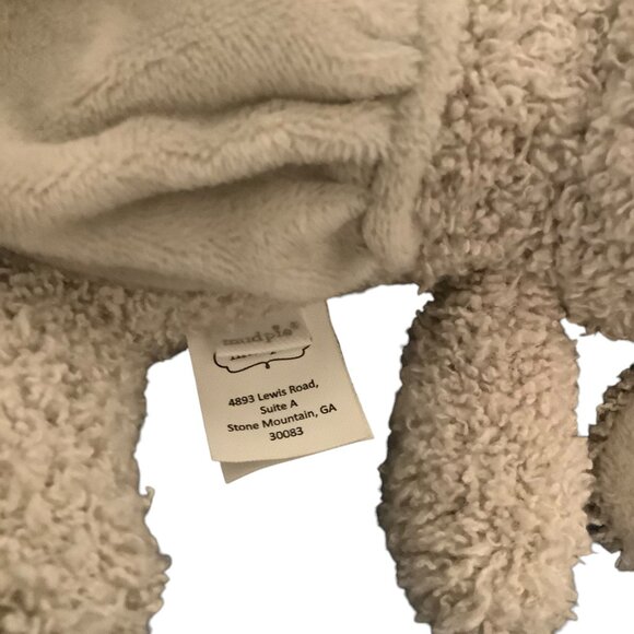 Mud Pie Elephant Plush Toy Babies 7" Soft Cuddly Stuffed Animal Pocket Pouch - Picture 4 of 6
